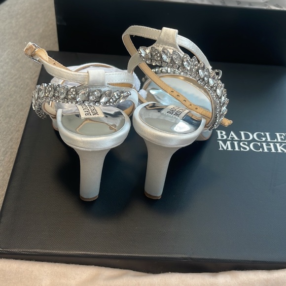 Badgley Mischka Brand Kerry Navette Crystal Strappy Stiletto - Picture 3 of 5